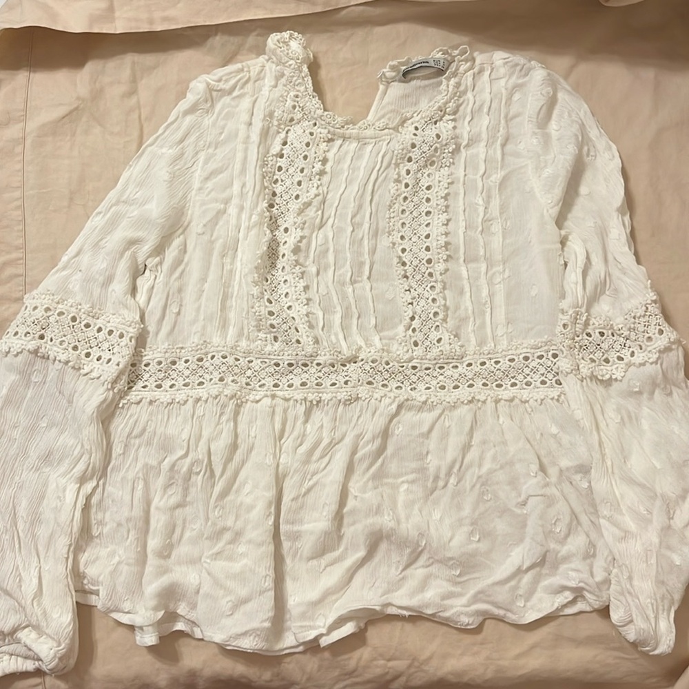 Stradivarius white blouse